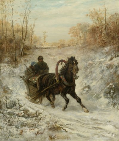 The Courier by Adolf Schreyer